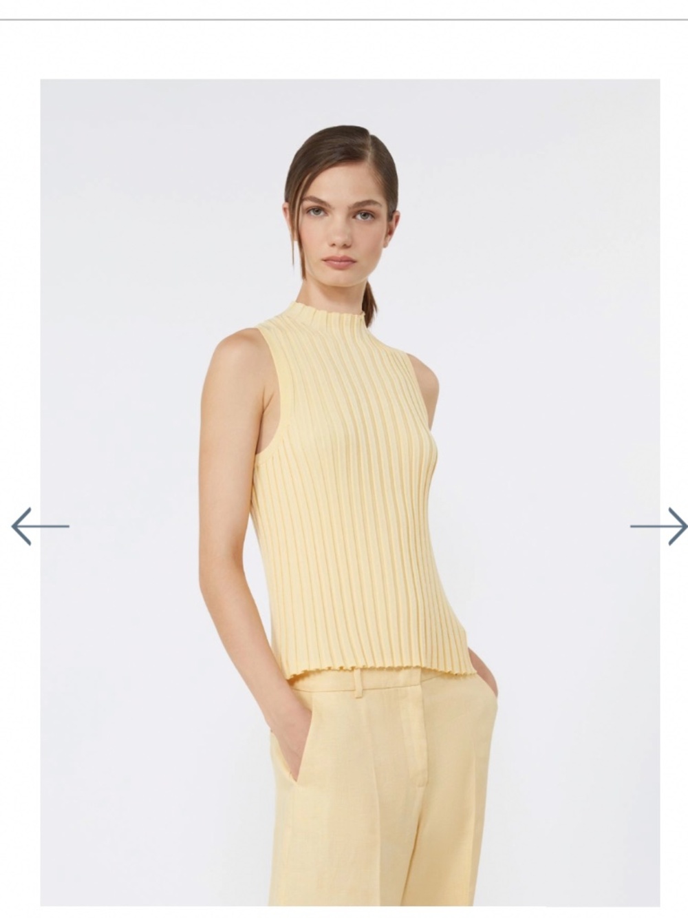 Max Mara STRETCH JUMPER - LIGHT YELLOW